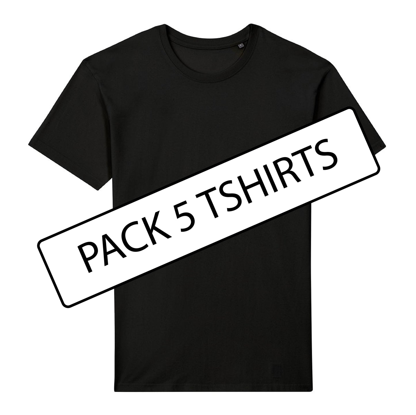 PACK 5 TSHIRTS UNISEX NOIR